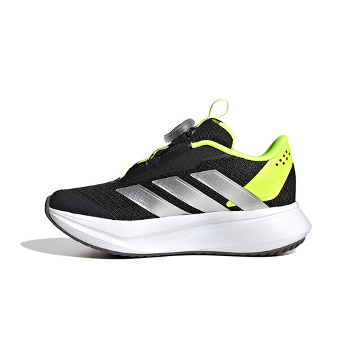 阿迪达斯 （adidas）童鞋男童运动鞋25夏季DURAMO网面透气儿童BOA跑步休闲鞋子JI1694 JI1694 黑色/金属银/亮柠檬黄 36.5 码/4uk/脚长22.5cm