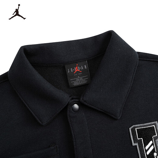 NIKE JORDAN Nike AJ children's shirt 2025 spring new comfortable terry children's long-sleeved shirt black 130/64(7)