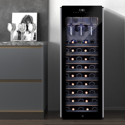 Vinocave red wine cabinet, home living room, four-season constant temperature wine cabinet, high-end atmospheric smart IoT air-cooled, frost-free, anti-condensation fog refrigerated household multi-functional moisturizing display cabinet, smart IoT + first-level energy efficiency 200L high-end series