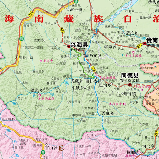2025 Neue, verbesserte großformatige Karte der Provinz Qinghai, Größe ca. 1,1 m x 0,8 m, Faltcover, großformatige Karte des politischen Bezirks, Karte des Stadtbezirks, städtische Karte, Aufteilung des politischen Bezirks, städtische Transportroute, Informationen zu Tourismusgemeinden, leicht zu transportierende Karte der China Provincial Series