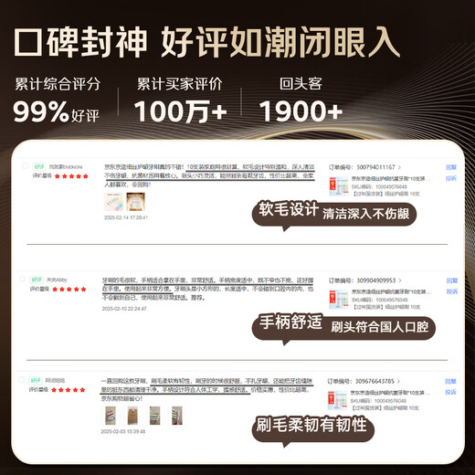 
JD.com's thin filament gingival protection antibacterial toothbrush*10 packs, ultra-fine high-density hair transplant soft hair for adults, men and women