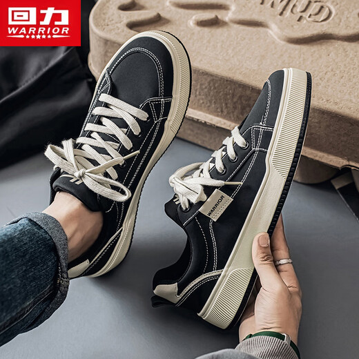 Warrior men's shoes classic retro sling shoes versatile fashion casual sneakers J403MJ black 43