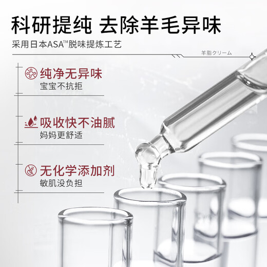 Eleytele Japan imported mutton fat cream nipple cream for expectant mothers, baby lactation chapped cream moisturizing protective cream mutton fat cream soothing repair cream 50g/bottle