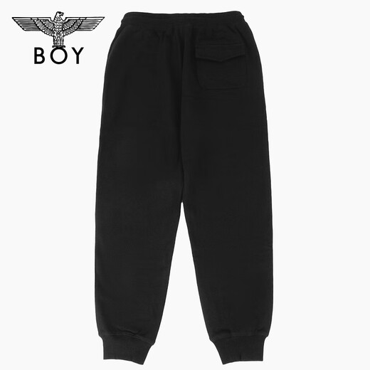 BOY LONDON渠勿上秋冬男女同款鹰标简约纯色针织束脚长裤N15602 黑色 M