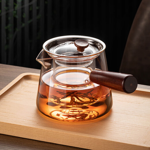 Yihutea (YIHUTEA) teapot glass teapot tea maker side handle tea water separation set household electric ceramic stove boiling water tea set highly recommended single product scented side handle pot 500ml
