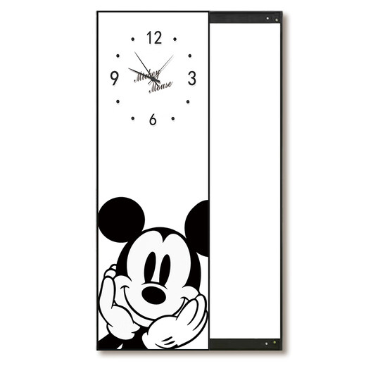 Miroir de vinaigrette push-pull cachée pour lentilles de contact ménagers Miroir de la chambre à coucher Miroir décoratif Miroir mural décoratif peinture d'un style avec horloge 30 * 100cm