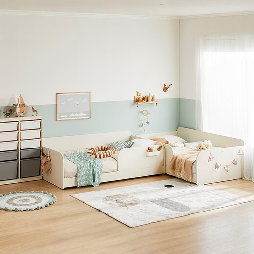 
Hanssem Children's Bed Modern Simple E0 Level Solid Wood Bed Kindergarten Bed Single Student Bed Children's Room Combination Bed Mother Bed Solid Wood C Light Maple Color_Senkati Series 900mm*2000mm