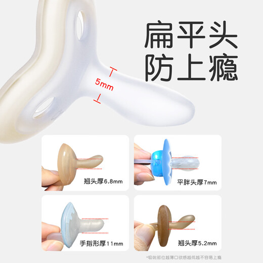 CADY KING pacifier 0 to 3-6 months old and above one year old anti-colic newborn baby baby sleep flat (0 months +)