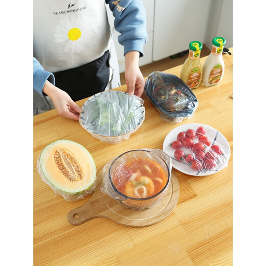 Fanxiang disposable cling film cover food grade bear cling film cover sealing cover refrigerator tableware dust cover large quantity cling film 10 pack