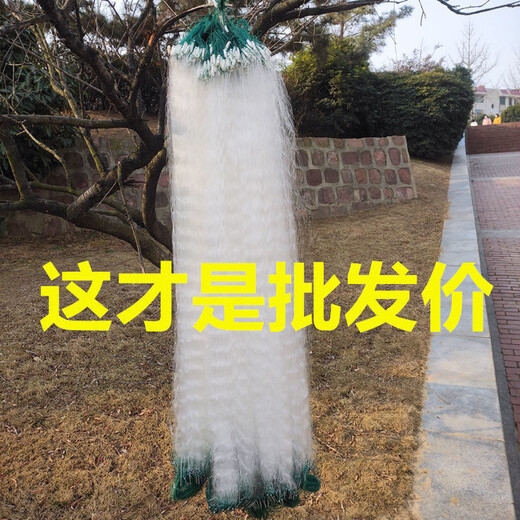 Kwai Yao single-layer floating net hanging net three-layer sunken net fishing net wire net hanging sub-fish net fishing crucian carp silver carp white strips single-layer floating net 1 finger 8 meters 0.7 meters high