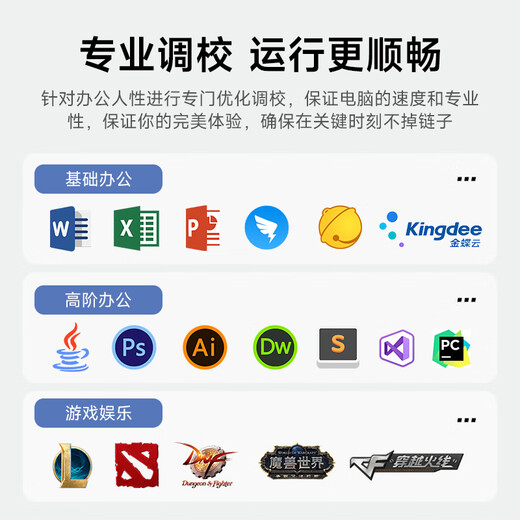 酷开 创维台式电脑主机全套机游戏平面设计家用商务办公整机独显4G(酷睿i5-12400F 16G 512G GT730)