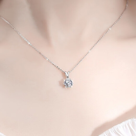 GIEVSZHE six-pointed star PT950 platinum necklace for women, 2025 new Valentine's Day birthday gift for girlfriend and wife, platinum pt950 chain + platinum pt950 pendant