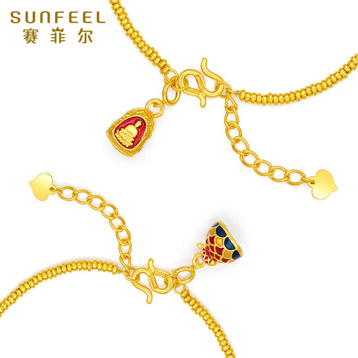 Saphire 18K gold pendant for women, national fashion koi seal pendant, DIY pendant for birthday gift, Erawan Buddha scale pendant - chain not included