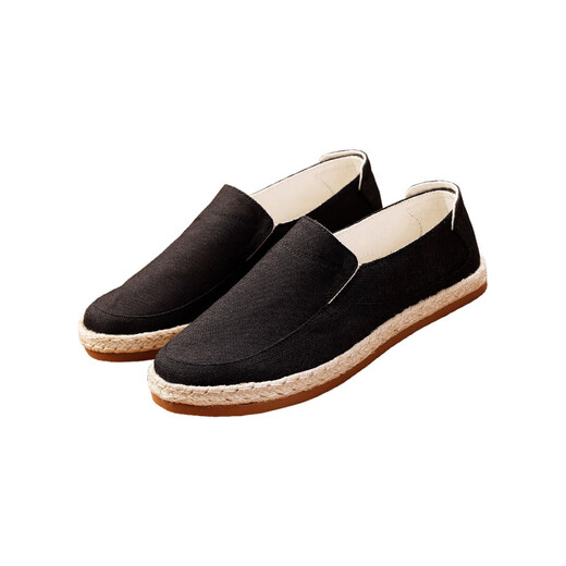 Jin Gong linen canvas shoes men's new Chinese style retro men's shoes ethnic style old Beijing cloth shoes men's shoes off-white 41