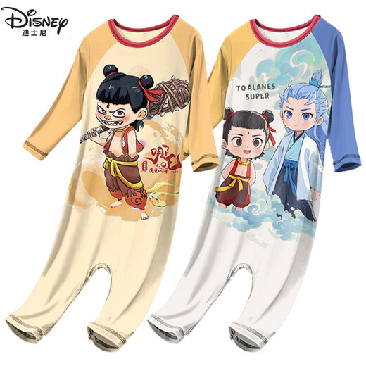 G.DUCKKIDS children's one-piece pajamas boy Modal spring and autumn long-sleeved one-piece home clothing big boy Nezha 2025 new model 2M--ST-12117 170 22 sizes (160-165)cm