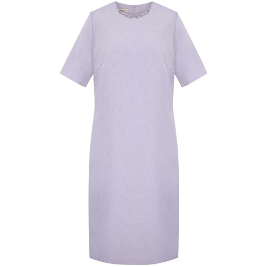 Rosa und blaue Garderobe 2025 Sommer Neuer französischer handgefertigter Perlenrock Frauen lose Kleid 552L690 Yunwu Zi L