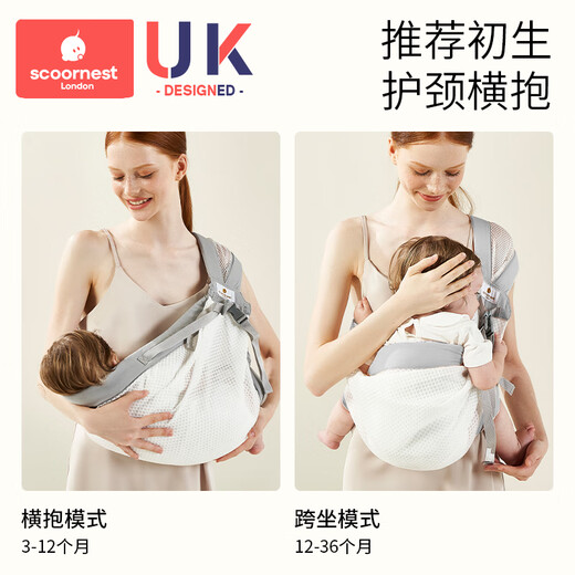 
Scoornest baby holding artifact liberates two-handed newborn baby straps before going out to hold baby baby baby horizontal hug [breathable style - suitable for 3-36 months] Bess Blue [