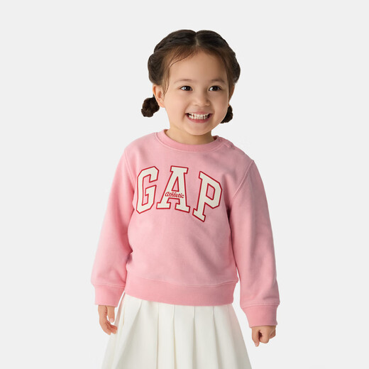 GAP [gleicher Stil für Kinder in Größe] 2025 Frühling Neues Logo Kontrastaler Farb-Langarm-Sweatshirt für Jungen und Mädchen 687330
