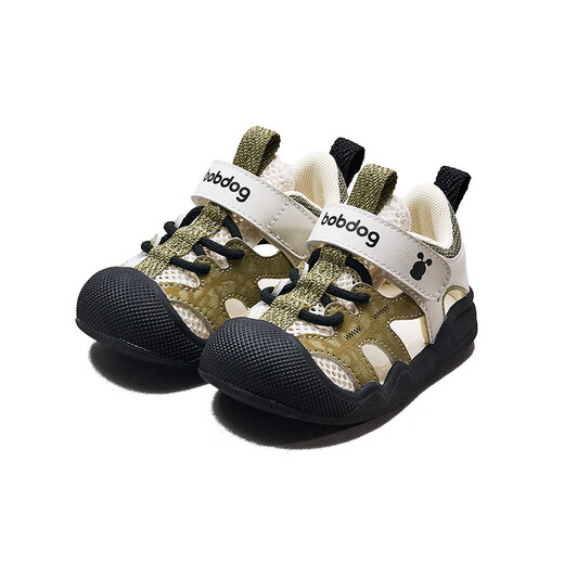Zapatos para niños Babudou zapatos para niños pequeños verano aliviable hueco de bebé suave suave sandalias bosque de pies verdes 24