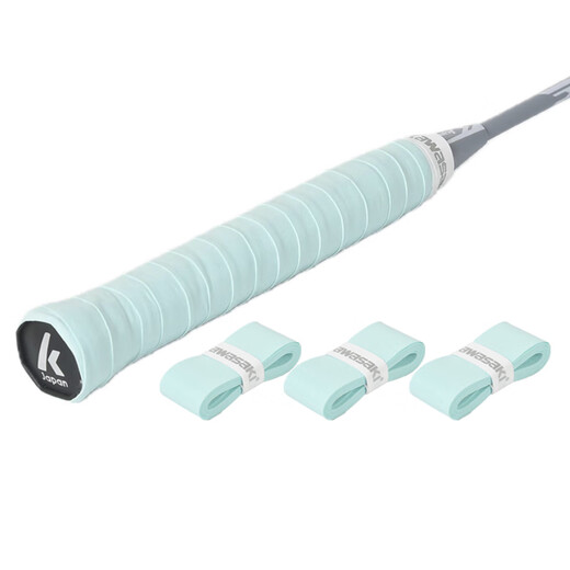 KAWASAKI Kawasaki Colle à main de badminton Beauty Bande absorbant la transpiration Antidérapante Absorption des chocs confortable Raquette de badminton respirante Colle à main super douce 001 Cyan 1 paquet