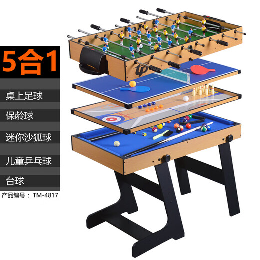 Kinder Billard Tabelle 1,2 Meter Multifunktionstisch Fußballmaschine Klapptisch Tisch Tisch Shuffleboard-Spieltisch TM4882 Solid Wood Multi-Layer Board 2-in-One