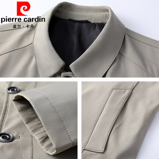 皮尔卡丹（pierre cardin）夹克男士2025年春秋季翻领商务休闲外套中年爸爸装百搭茄克衫 1048黑色 M 170 建议120斤以下