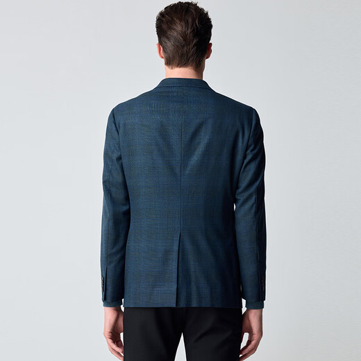 Baoxi Bird Business Casual Suit Men's Straight Wool Single Slit Body Jacket KEBU242067U Blue 46B