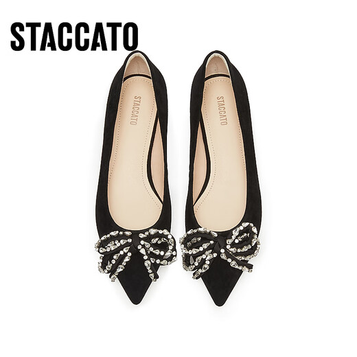 Sijiatu 2025 Nuevo Velvet Dream Elegant Campeer Zapatos planos zapatos de solo Light Mouth Women's Shoes 9A962AQ5 Dark Night 37