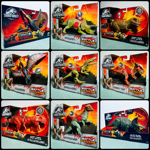 Mattel (Mattel Toy) Первое поколение классического американского американского потери войны Velociraptor Jurassic World Collection Sound Effect