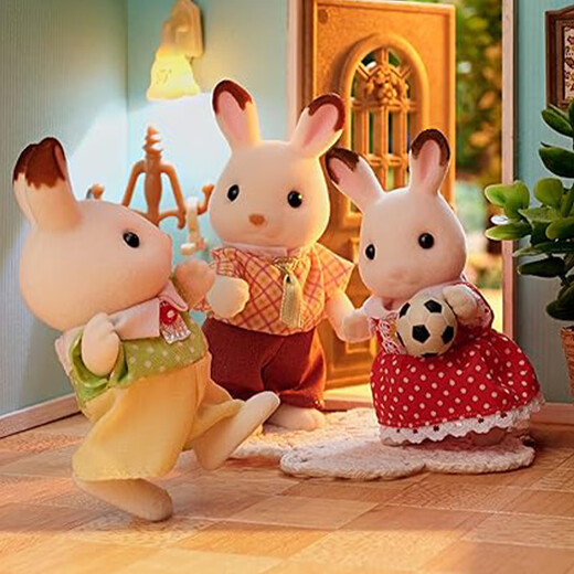 Familles sylvaniennes Version japonaise de Chocolate Bunny Brother Play Girl Girl Toy Doll Set Gift pour enfants