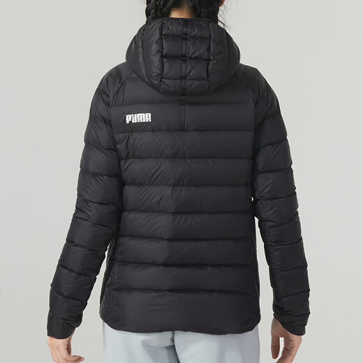 彪马（PUMA）套装女运动服两件套 冬季轻薄羽绒服连帽外套时尚潮流束脚长裤 672283-01+682160-01 XS