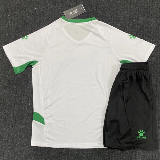 卡尔美（KELME）足球服套装定制卡尔美短袖球衣男女比赛训练队服速干套装印字印号 019白-金 XL(身高170-175)