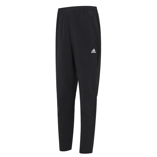 阿迪达斯 （adidas）运动裤男裤春季梭织防风宽松休闲裤直筒裤学生长裤HE9908 HE9908黑色梭织春款 M