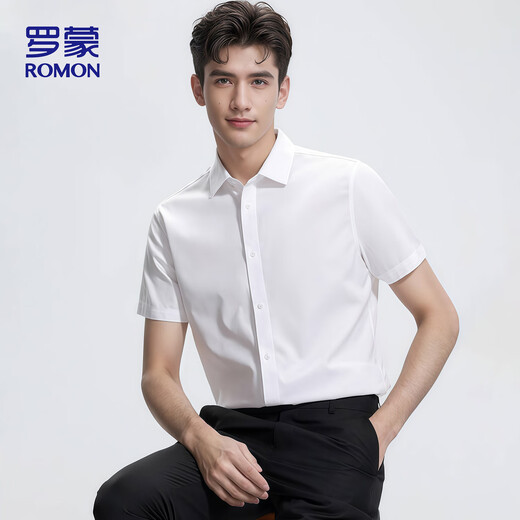 Romon kurzärmeliges Hemd Herrengeschäft für Eisenfreie Basis-Hemd ICE SILDE TOP Dad Outfit LM22 White XL