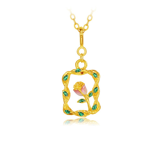 Chipan 18K Gold Tulip Flower Tag Bow Bracelet Pendant Necklace Bracelet Handmade DIY Accessories Tulip (Single Pendant)