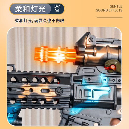 奇森喷雾声光枪儿童玩具男孩3岁4音乐电动冲锋6仿真2高级黑科技5手枪7 【绿】喷雾声光枪3886+3节5号