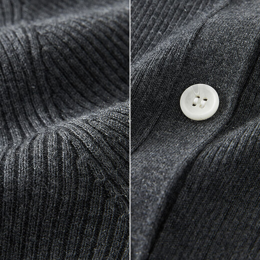 
Fan Silann fake two-piece knitted shawl knitted cardigan for women in spring 2025 new commuter versatile sweater 1342 dark gray M