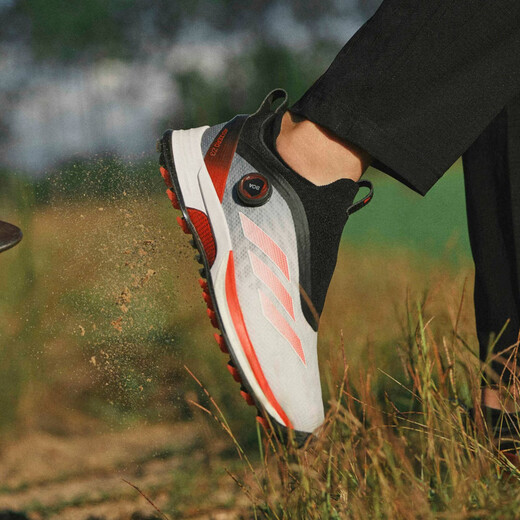 阿迪达斯 （adidas）高尔夫球鞋男士Adizero ZG BOA款舒适防滑防泼水 无钉鞋 2025新款 IH9896 白/亮红/黑色 40