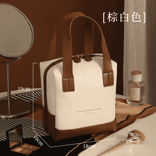 Ventilateur Yejia Sugar Cube Makeup Sac pour femmes Partition de grande capacité Portable Produits de soins de la peau Sac de toilette de voyage pour femmes