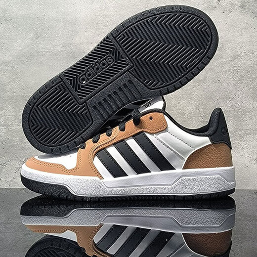 Adidas (adidas) Brettschuhe Herrenschuhe Frauenschuhe 2025 Sommer Neueinstieg Hochwertiges Paar Vielseitiges Low-Top-Sport-Casual-Schuhe JQ3923 Weiß/Schwarz/Earth Brown 43 (265 mm)