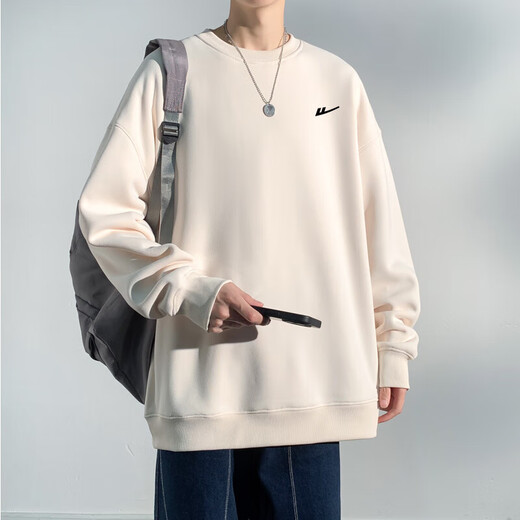 Warrior Sweatshirt men's spring and autumn long-sleeved T-shirt top casual T-shirt autumn casual clothes base shirt loose pure couple clothes LG-HL-B2-31-FKS691 black S (recommended 80-105 Jin [Jin equals 0.5 kg])