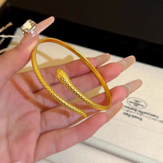 Spirit Snake Bracelet Women's Two-piece Bracelet Women's Bracelet 2025 New Year of the Snake, Birthday Gift for Girlfriend, Golden Snake Bracelet