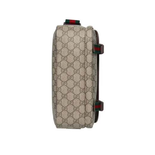 Gucci (Gucci) Frauen Miss Bags Männer und Frauen gleicher Stil GG Damenbeutel Paare rot und grün gestreiftes Gurtband Briefbeutel Beige Ebony 760123facjn9765
