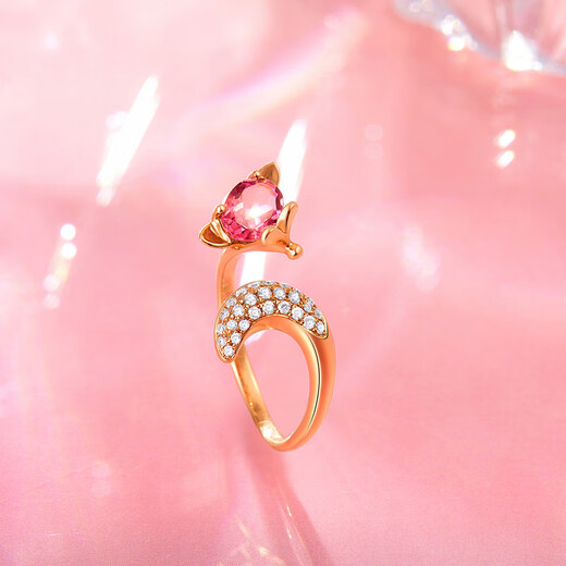 Meluxe 18K Gold Color Girl Ring Turmaline Ring Diamond Style Geburtstagsgeschenk für Freundin [R15780] Turmalin ungefähr 60 Minuten