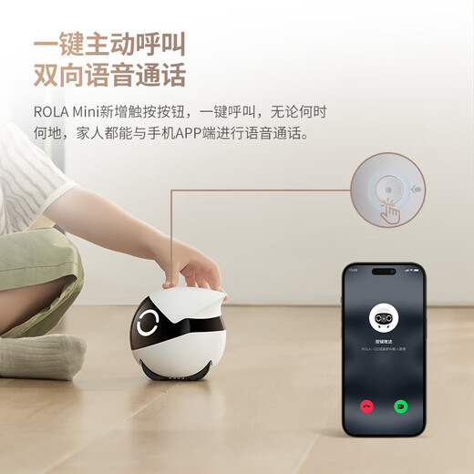 Aktivieren Sie das ganze Haus Mobile Walking Camera EBO Begleiter Roboter Fernbedienung Fernbedienung Wireless Überwachungskamera Rola Mini Pet Begleiter Spielzeug Roboter Rola Mini-128g (kann für 8-12 Tage aufbewahrt werden)