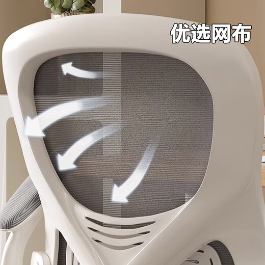 Xingkai Computer Learning Chair Ergonomic Chair Students' Homework Backrest Chair Office Study Chair BG832 Zhuangsheng Chair [Gray + 3D Headrest + Dynamic Waist Support]