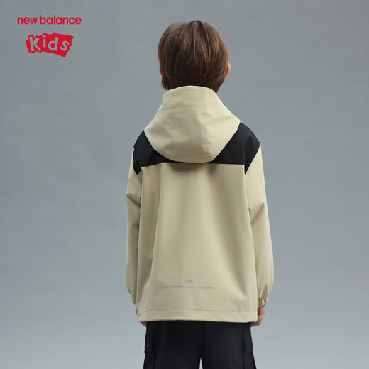 NEW BALANCE nb童装男女儿童25年春秋新款舒适时尚外套ND7AF12013 米黄色 140