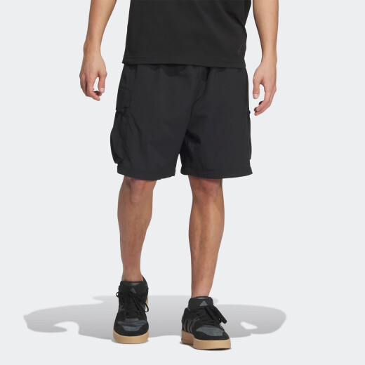 阿迪达斯 （adidas）运动裤男裤夏季新款二合一工装风健身裤舒适宽松阔腿休闲裤长裤 JI9894 XL