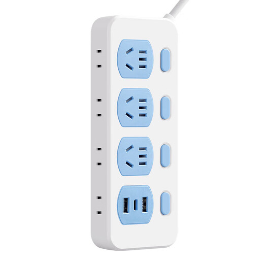 Haushalt 20W schneller Ladeplatine Kabelbrettverdrahtplatine Mehrloch USB-Sockel mit Drahtplug-in und Reihenschleppscheibe Splitsteuerelade K2 [Subkontrolle] 0,8 Meter