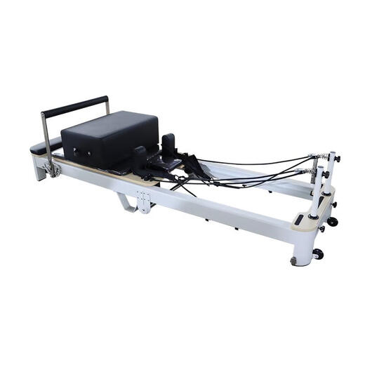 Ji Litian's folding Pilates core bed can be used for home, commercial, body shaping, yoga studio, personal training, the same aluminum alloy small white bed, folding aluminum alloy bed frame + white PU leather surface + domestic spring